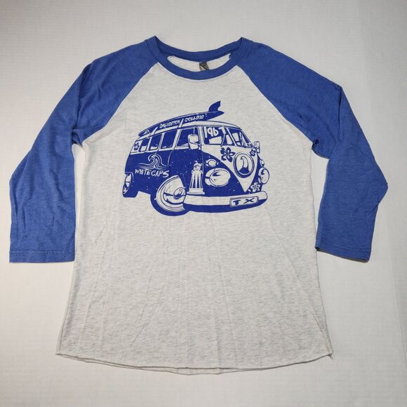 Next Level Galveston Collage Whitecaps Graphic 1/4 Sleeve T Sm. - Picture 2 of 4